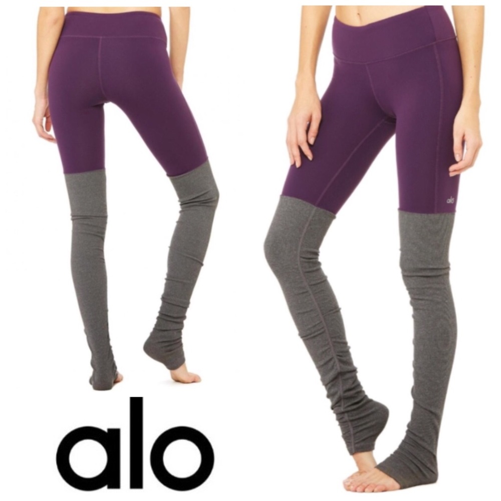 ALO Yoga Ribbed Goddess “Leg-warmer” Leggings